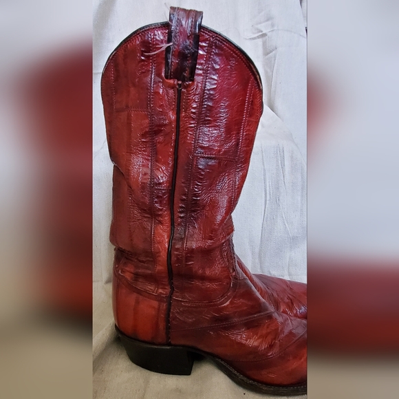 Mens Eelskin Boots 9.5D Cognac - Picture 7 of 7